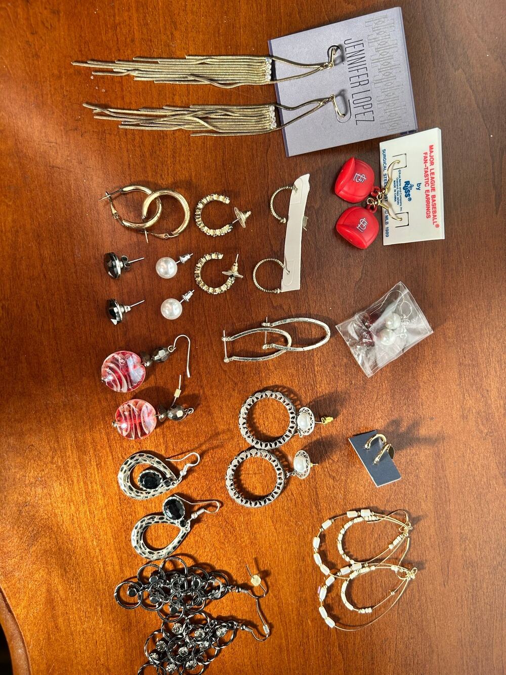 Lot of 15 Pairs Fashion Earrings Dangle Drop Stud Post Fish Hook Mixed Styles